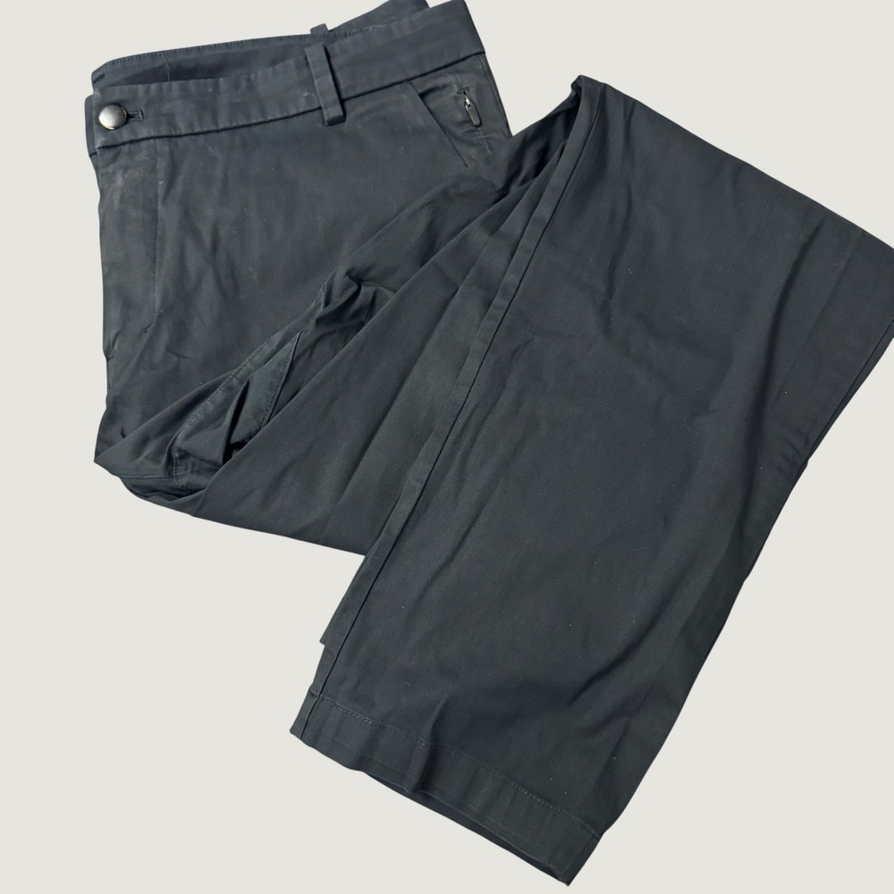 Lululemon Commission Pant Classic Black Cotton Blend Chino Size 38 x 31